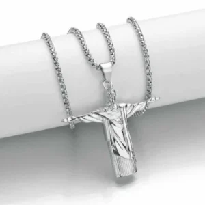 Jesus Christ Cross Necklace The Redeemer Christian Pendant Gift